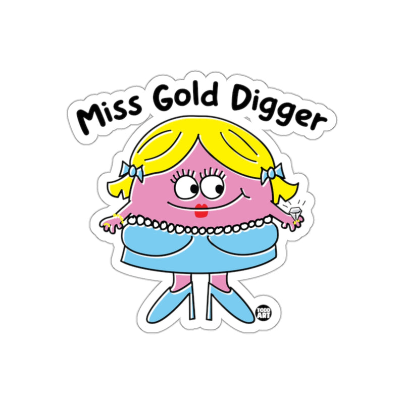 Load image into Gallery viewer, Miss Gold Digger Funny Cartoon Character Sticker
