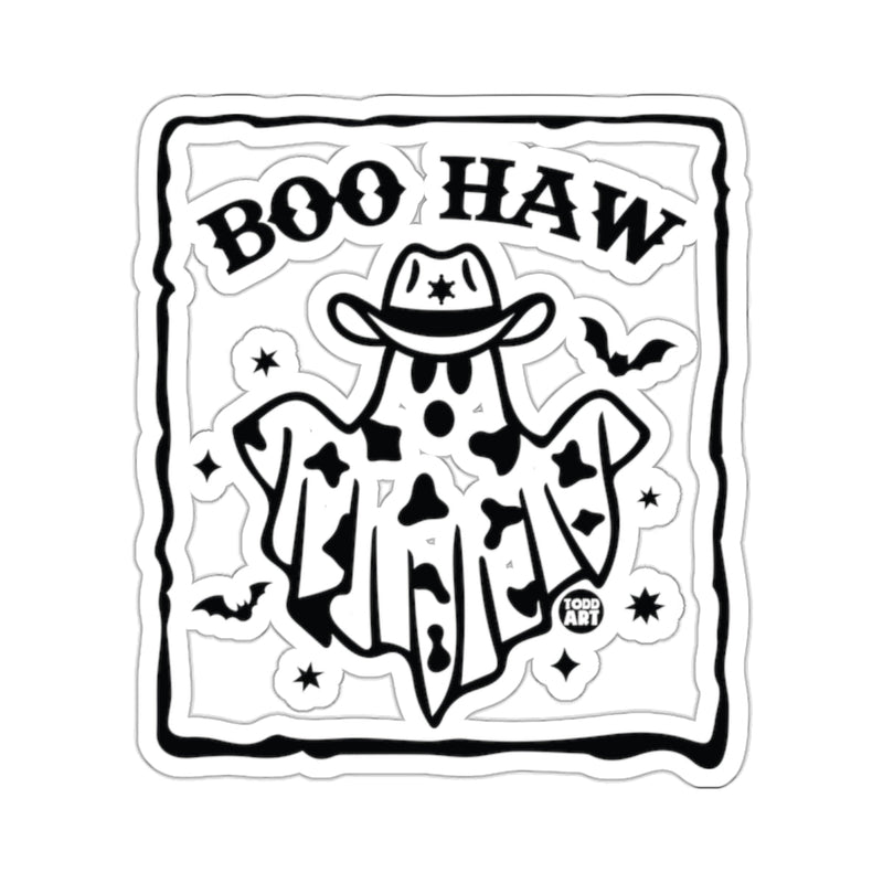 Load image into Gallery viewer, Boo Haw Cowboy Ghost Cow Print Bats Stars 
