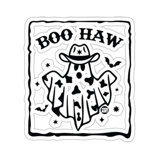 Boo Haw Cowboy Ghost Cow Print Bats Stars 