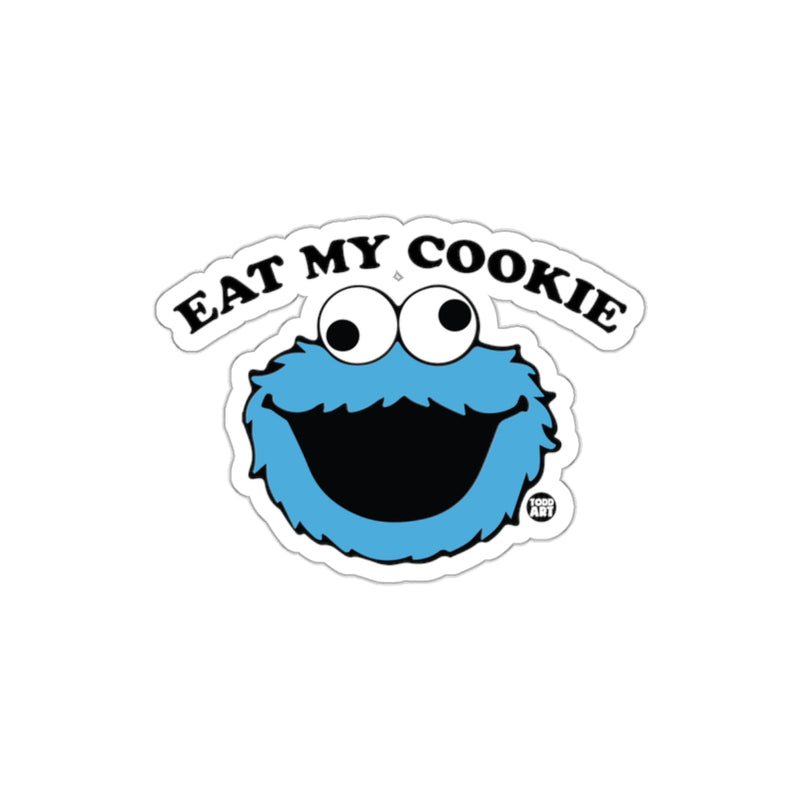 Load image into Gallery viewer, Eat My Cookie Monster Face Funny Cartoon Graphic sticker

