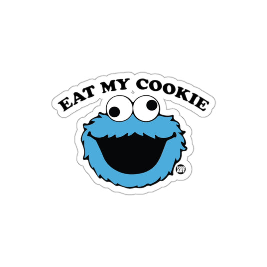 Eat My Cookie Monster Face Funny Cartoon Graphic sticker