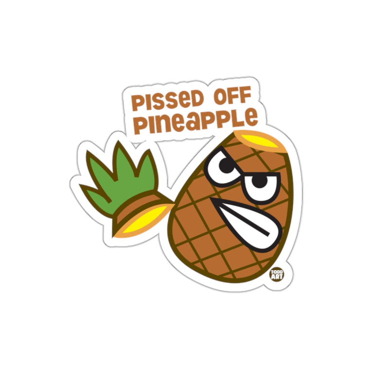 Load image into Gallery viewer, Pissed Off Pineapple Cartoon Sticker Fun Decal
