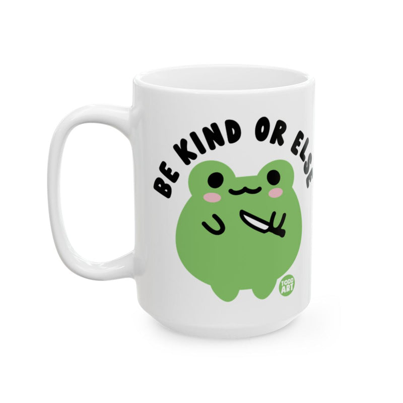 Load image into Gallery viewer, Be Kind Or Else Cute Frog Design Coffee Mug
