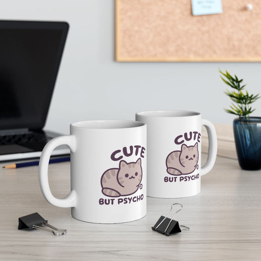 Cute But Psycho Adorable Cat Mug Perfect Gift Idea
