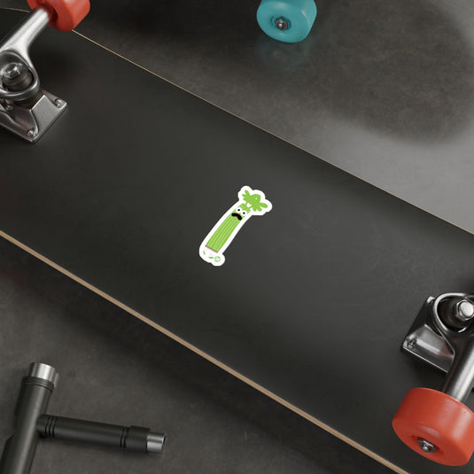 Celery Character Skateboard Deck Design Sticker