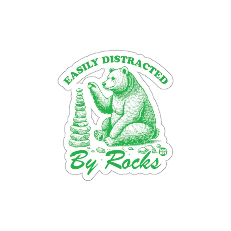 Load image into Gallery viewer, Easily Distracted By Rocks Bear Illustration Sticker
