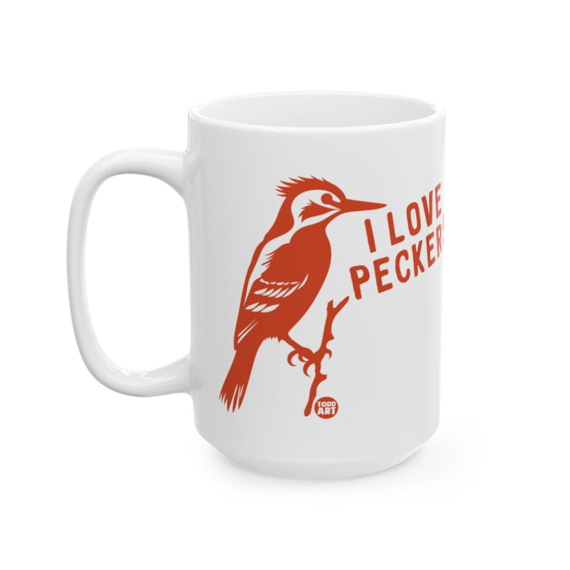 Load image into Gallery viewer, I Love Peckers Bird Graphic White Mug Perfect Gift
