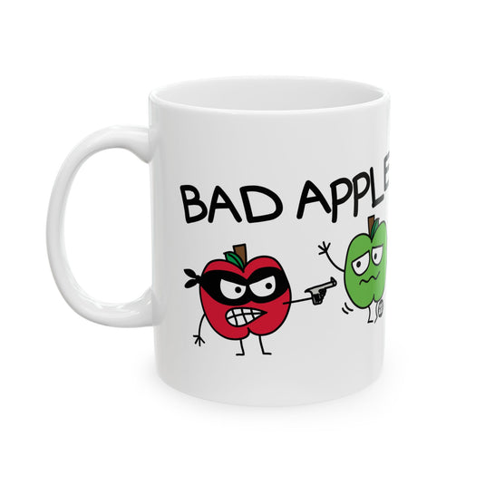 Bad Apple Coffee Mug, Bad Apple Pun Mug, Funny Apple Coffee Mug