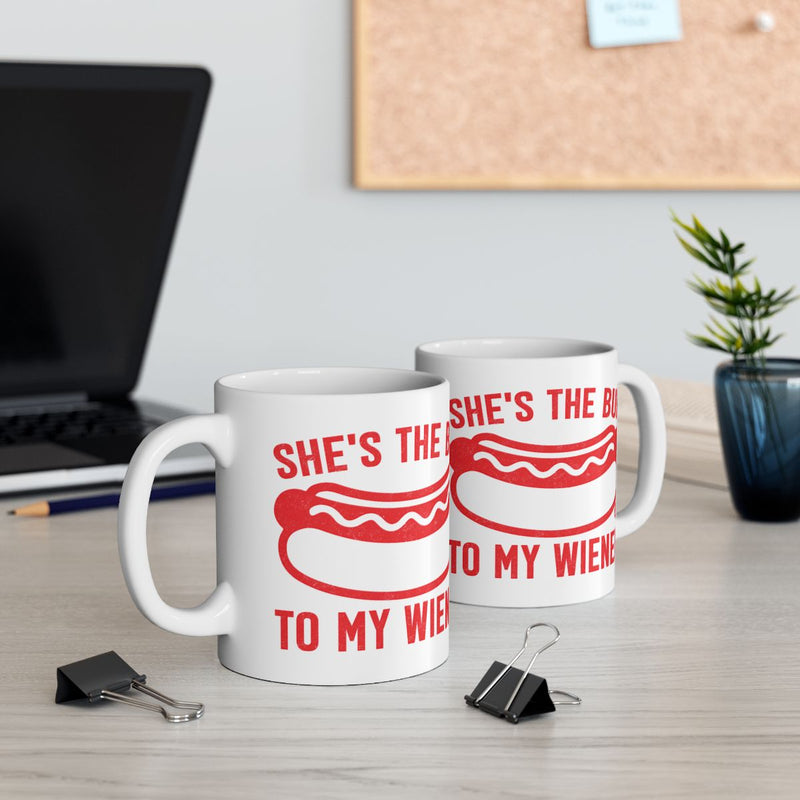 Load image into Gallery viewer, She's The Bun To My Wiener Funny Lovers Mug Product
