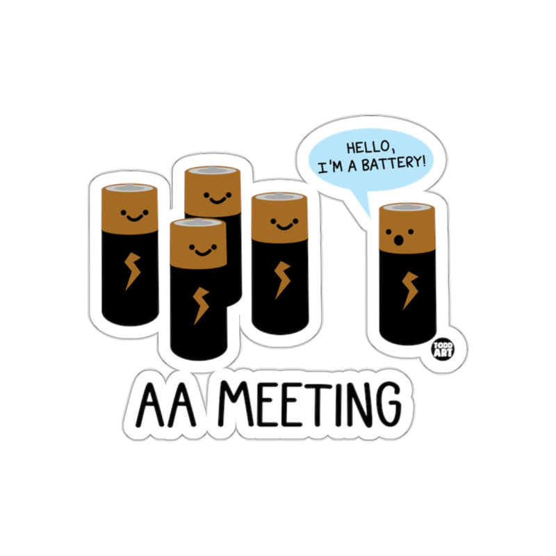 Load image into Gallery viewer, AA Meeting Battery Sticker with Cute Faces
