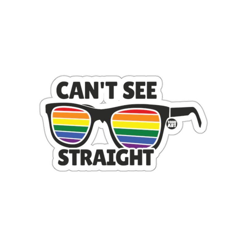 Load image into Gallery viewer, Can't See Straight Rainbow Sunglasses Sticker
