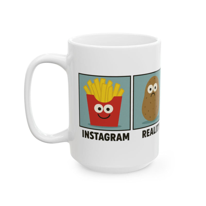 Load image into Gallery viewer, Instagram vs Reality Funny French Fries Mug
