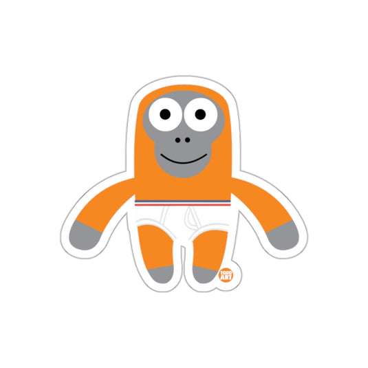 Cute Orange Cartoon Monkey Wall Sticker for Kids Room Decor