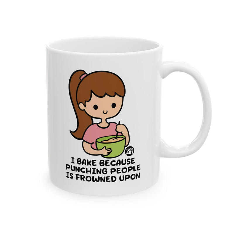 Load image into Gallery viewer, I Bake Because Mug, Funny Baker Mug, Baker Mug Adult Humor
