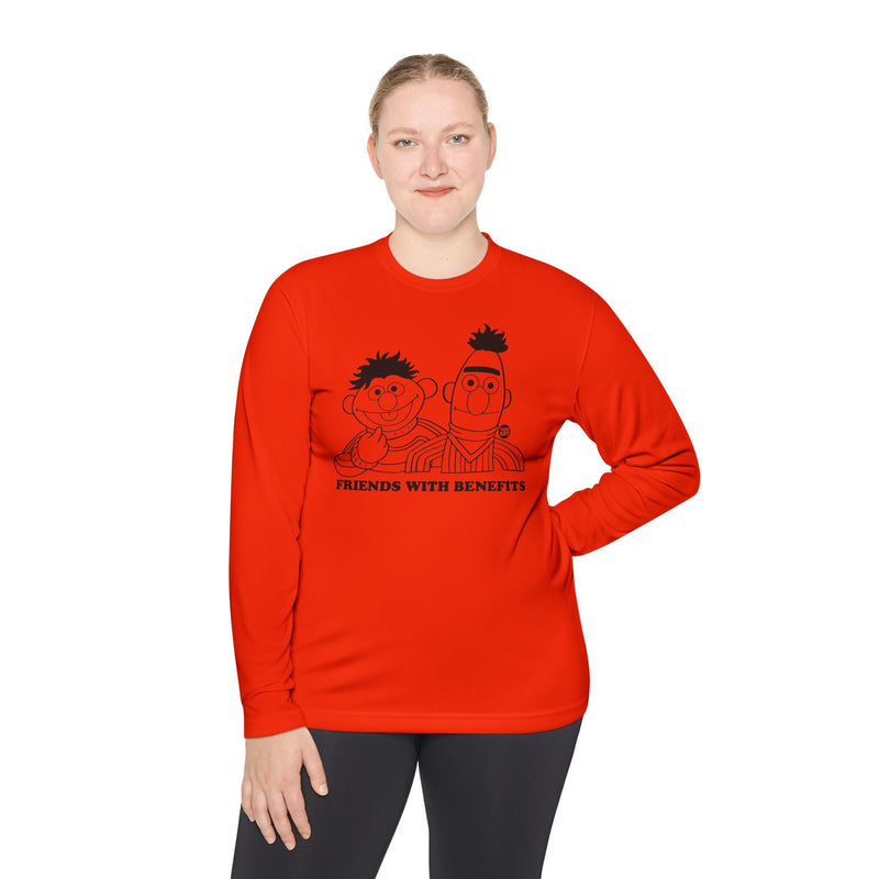 Load image into Gallery viewer, Friends with Benefits Long Sleeve Tee, Funny Friends Lightweight Long Sleeve Tee
