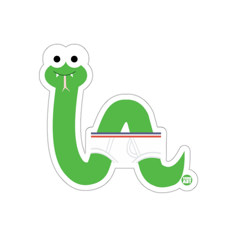 Load image into Gallery viewer, Green Snake Cartoon Character Sticker With Underwear
