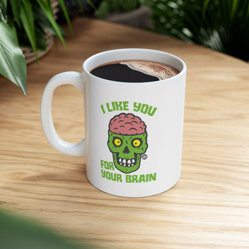 Load image into Gallery viewer, I Like You For Your Brain Funny Skull Mug Gift
