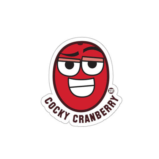 Cocky Cranberry Sticker with Fun Cartoon Character