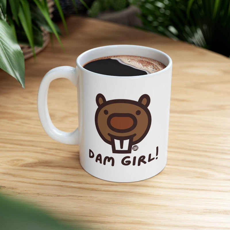 Load image into Gallery viewer, Cute Dam Girl Cartoon Beaver Coffee Mug
