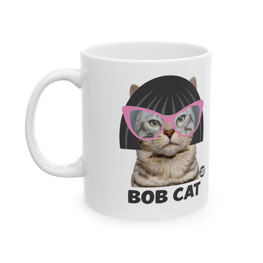 Bob Cat Coffee Mug, Funny Bob Cat Pun Mug, Funny Cat Lover Mug Gift