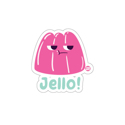 Funny Jello Cartoon Sticker with Attitude