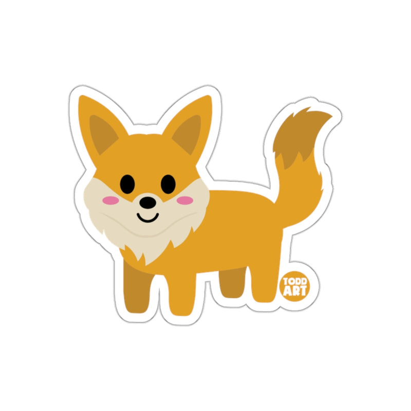 Load image into Gallery viewer, Cute Fox Character Sticker by Todd Art
