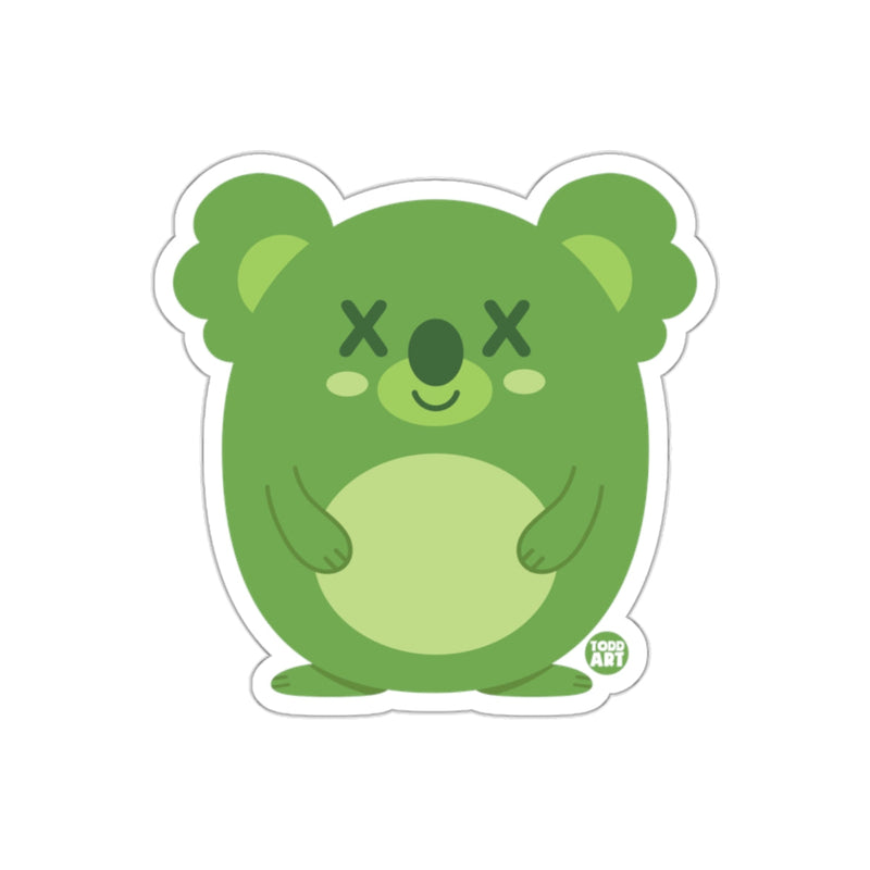 Load image into Gallery viewer, Cute Green Koala Bear Sticker Art for Kids and Adults
