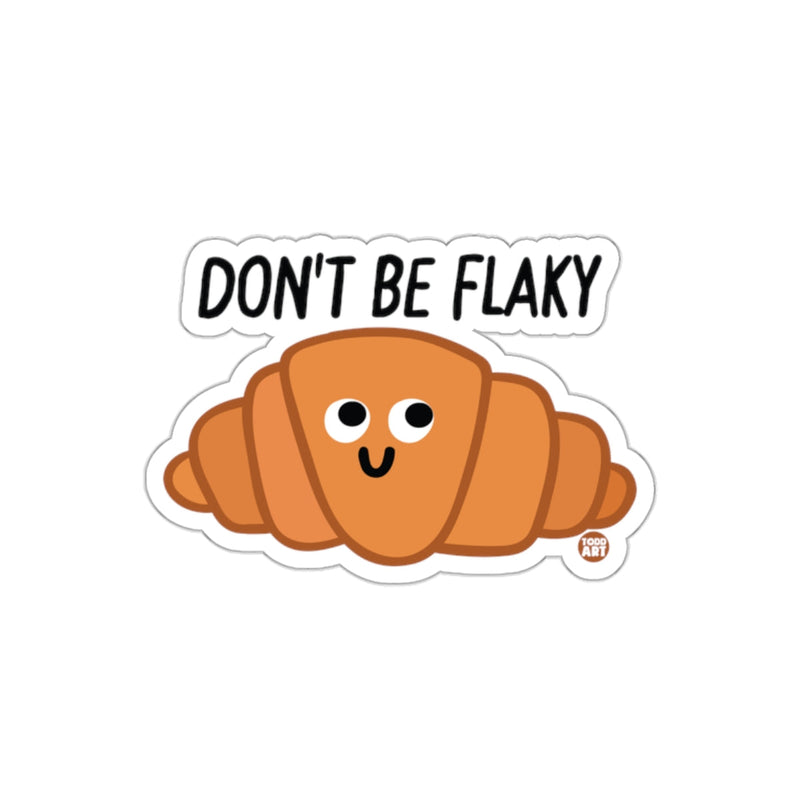 Load image into Gallery viewer, Don't Be Flaky Cute Cartoon Croissant Sticker
