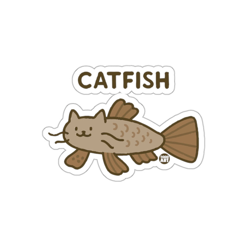 Load image into Gallery viewer, Adorable Catfish Illustration Funny Animal Hybrid sticker
