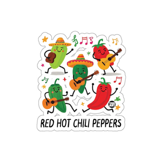 Red Hot Chili Peppers Playing Guitars Sticker