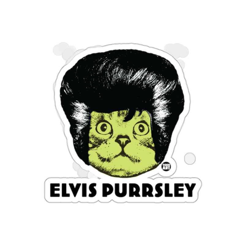 Load image into Gallery viewer, Elvis Purrsley Vintage Style Cat Design Sticker
