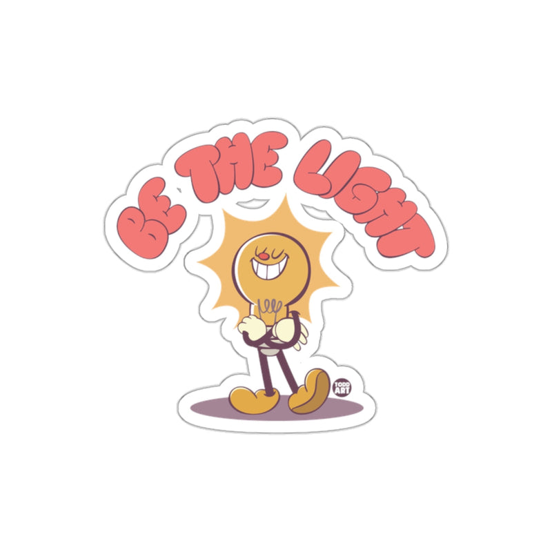 Load image into Gallery viewer, Be The Light Sticker with Cartoon Character Design
