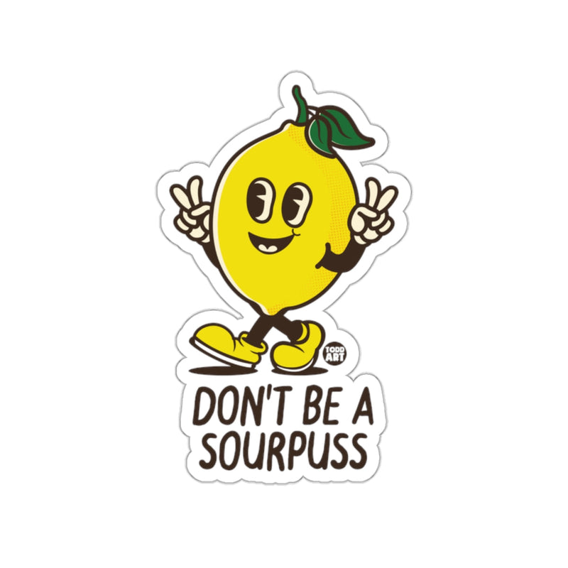 Load image into Gallery viewer, Don't Be A Sourpuss Lemon Character Sticker
