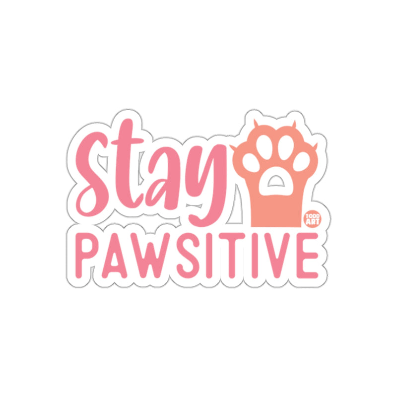 Load image into Gallery viewer, Stay Pawsitive Motivational Paw Print Sticker
