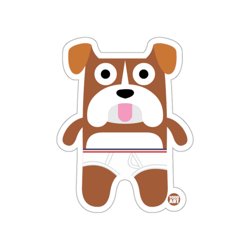 Load image into Gallery viewer, Cute Bulldog Cartoon with Underwear Sticker Product

