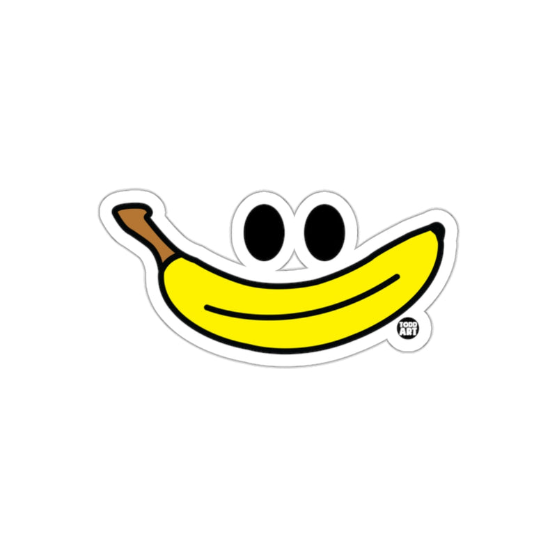 Load image into Gallery viewer, Cheerful Banana with Eyes Sticker for Laptops and Notebooks
