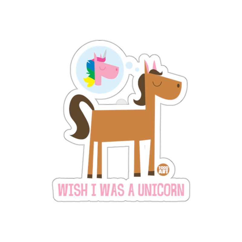 Load image into Gallery viewer, Wish I Was A Unicorn Horse Sticker
