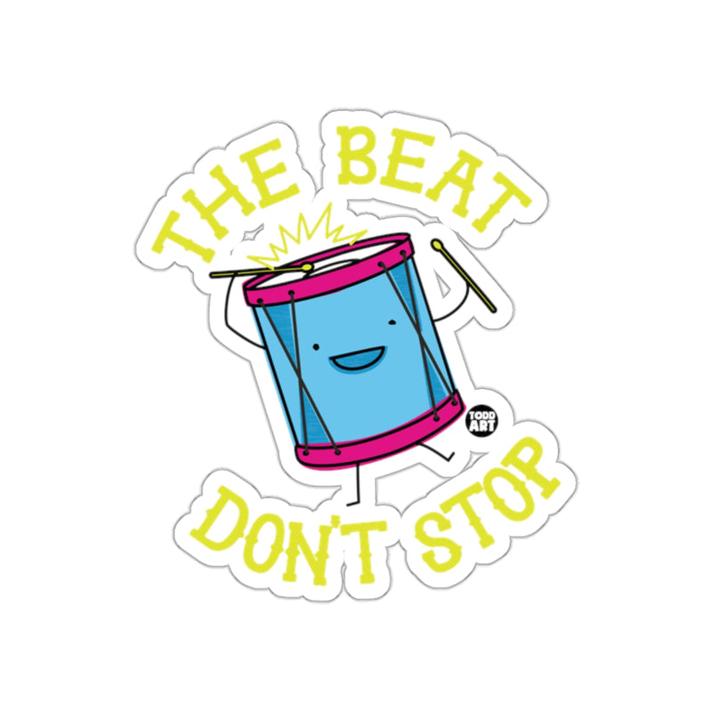 Load image into Gallery viewer, The Beat Don't Stop Fun Drum Design Sticker
