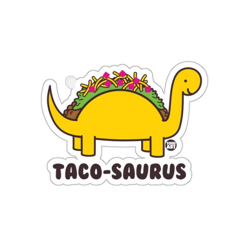 Load image into Gallery viewer, Taco-Saurus Fun Dinosaur Themed Sticker Product
