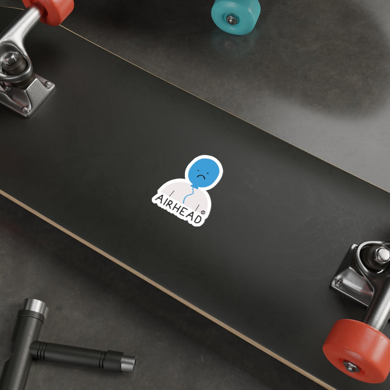 Load image into Gallery viewer, Airhead Sad Face Vinyl Sticker for Skateboards and Laptops

