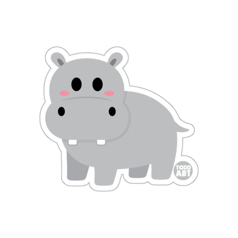 Load image into Gallery viewer, Cute Todd Art Hippo Design Sticker for All Ages
