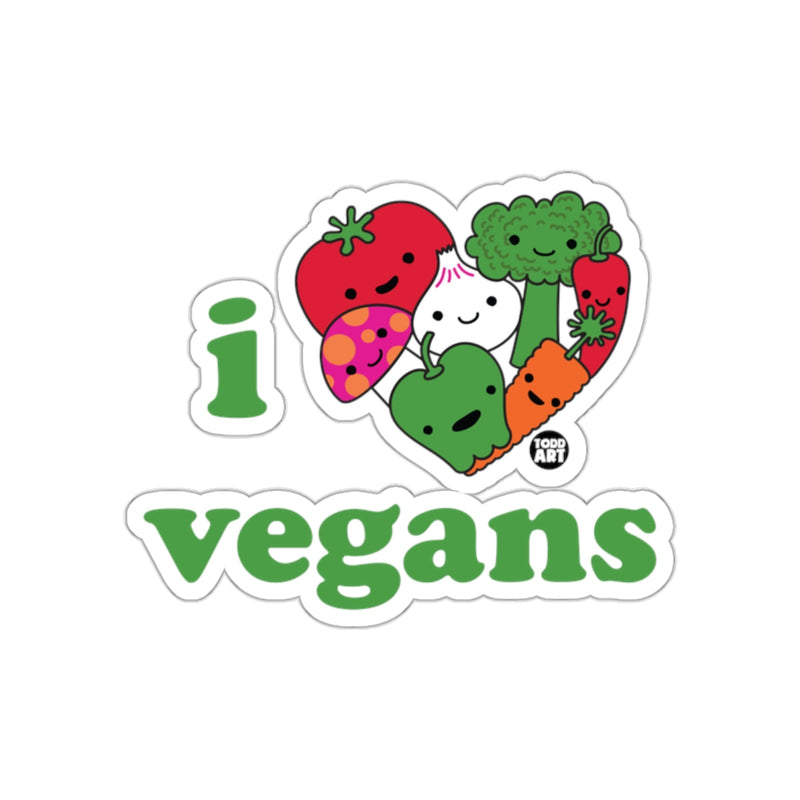 Load image into Gallery viewer, I Love Vegans Cute Vegetable Sticker
