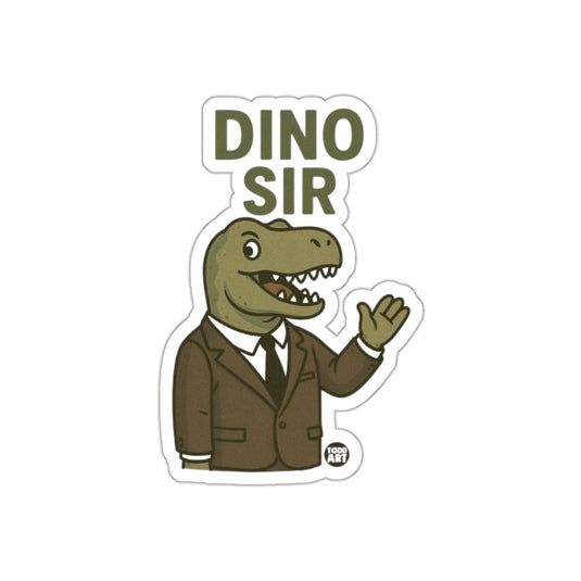 Dino Sir Dinosaur in Suit Funny Vinyl Sticker product