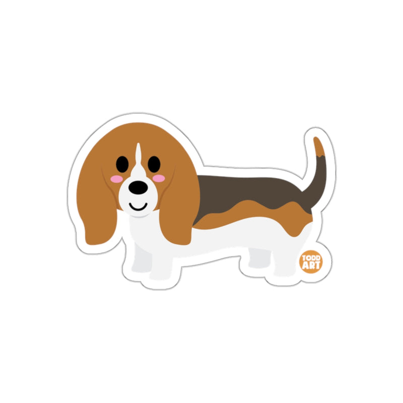 Load image into Gallery viewer, Cute Cartoon Basset Hound Sticker for Dog Lovers

