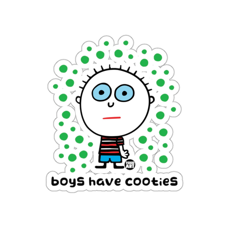 Load image into Gallery viewer, Boys Have Cooties Humorous Sticker for Kids
