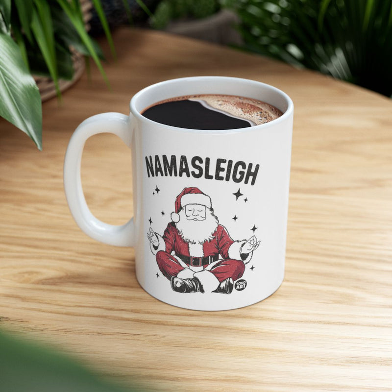 Load image into Gallery viewer, Namasleigh Santa Yoga Christmas Themed Mug

