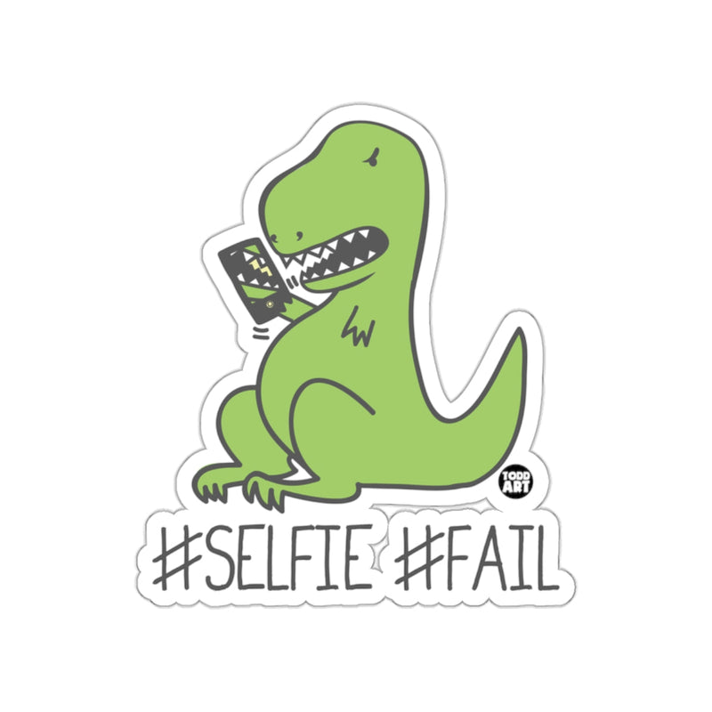Load image into Gallery viewer, Funny T-Rex Dinosaur Taking Selfie Fail Sticker
