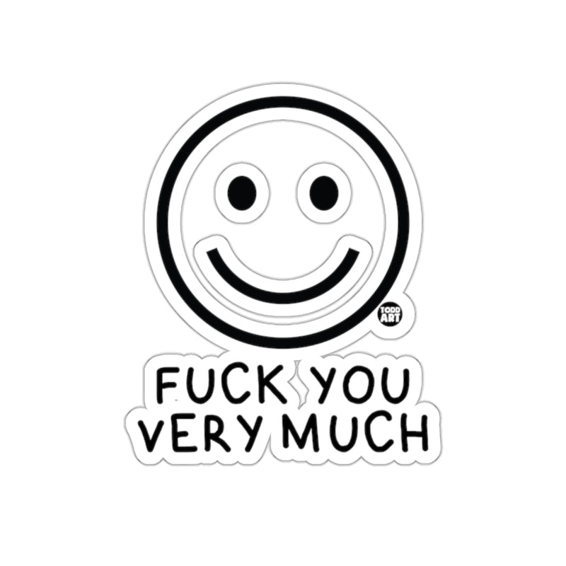 Load image into Gallery viewer, Smiley Face Fuck You Very Much Sticker
