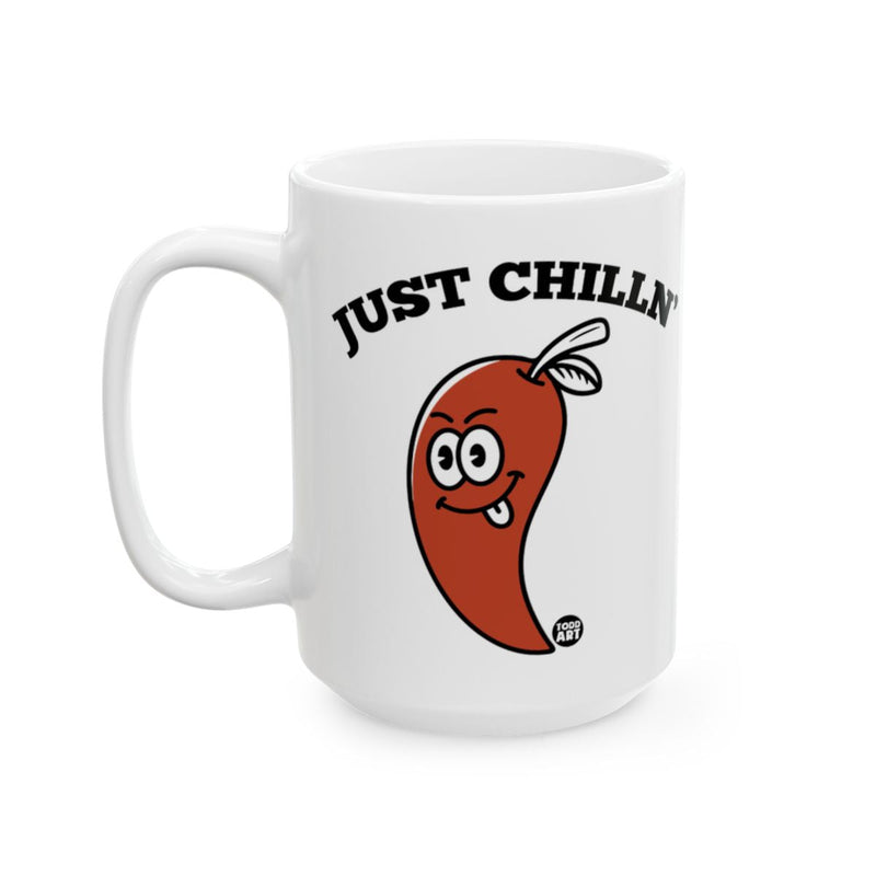 Load image into Gallery viewer, Just Chillin' Funny Chili Pepper Mug 15oz Beverage Cup
