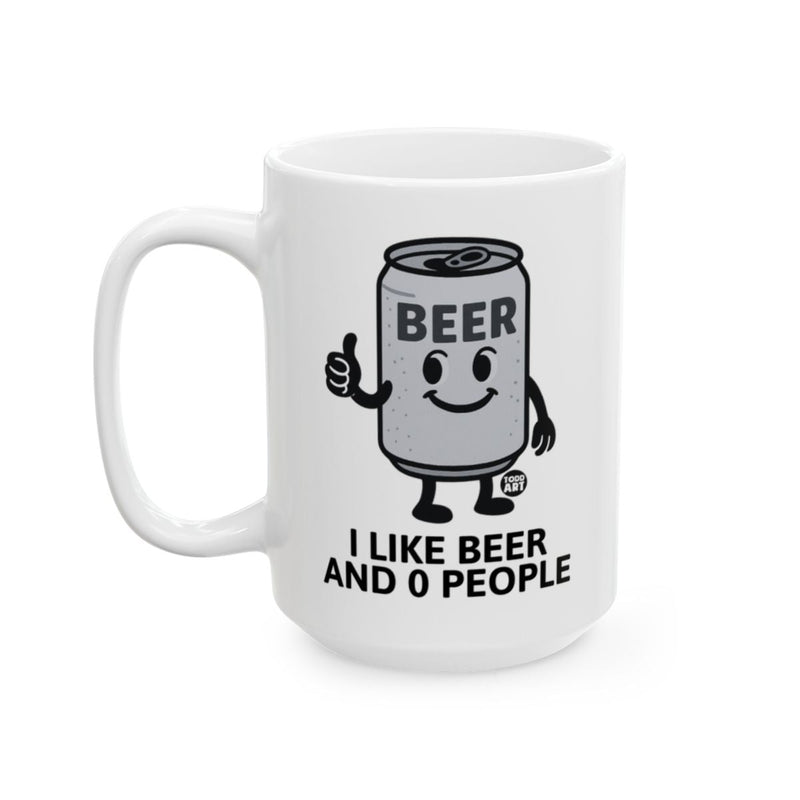 Load image into Gallery viewer, I Like Beer And 0 People Funny Coffee Mug Product
